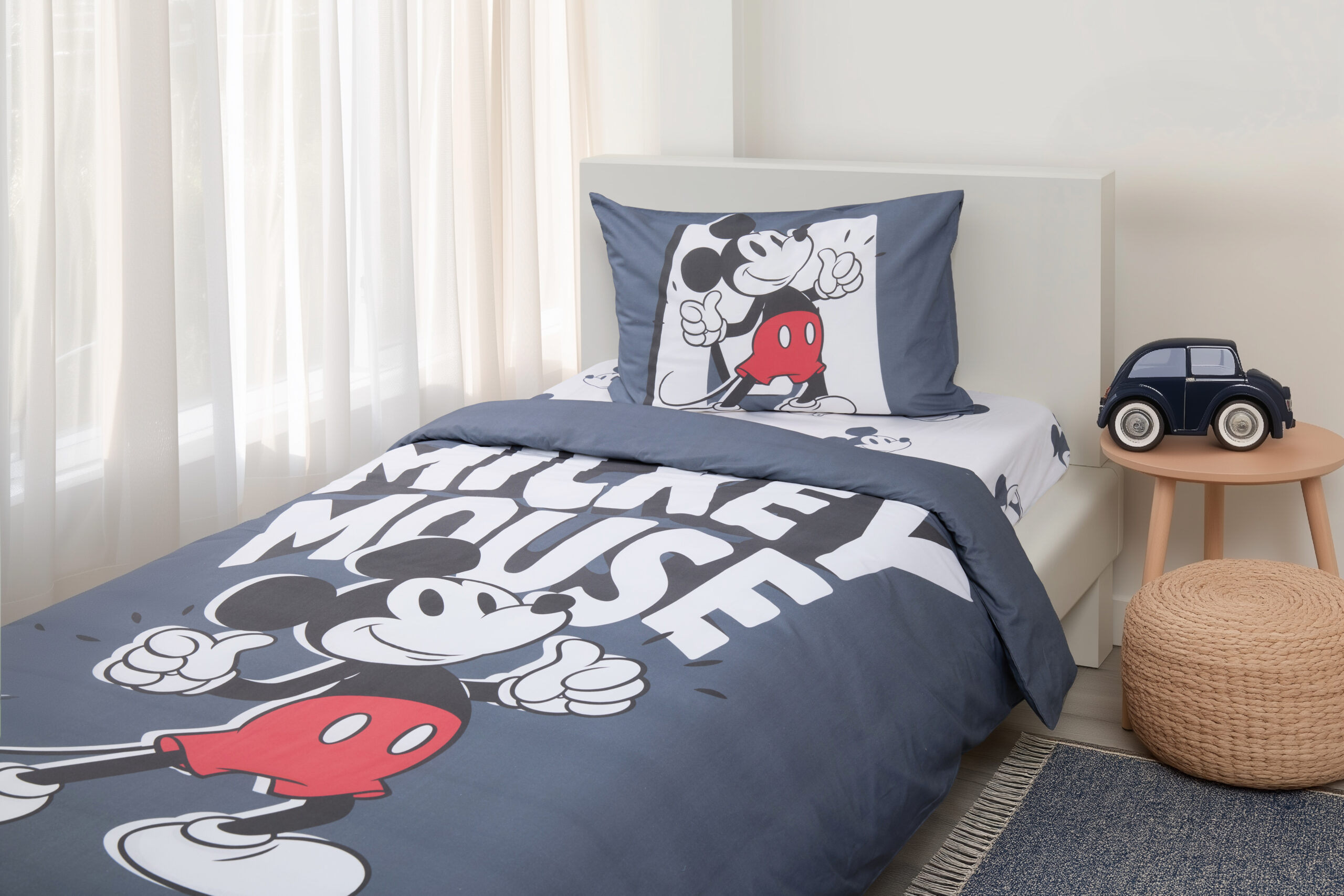 סט מיקי אפור 100% כותנה