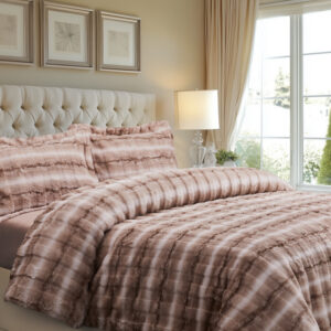 מערכת מצעי חורף דמוי פרווה דגם אלסקה סופט