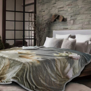 שמיכת קטיפה תואם לסט שנהב 49