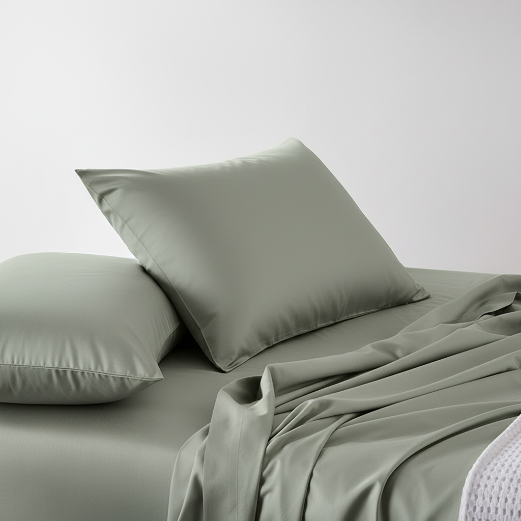 סט במבוק כותנה- ריפליי | ירוק אקליפטוס – תמונה 2