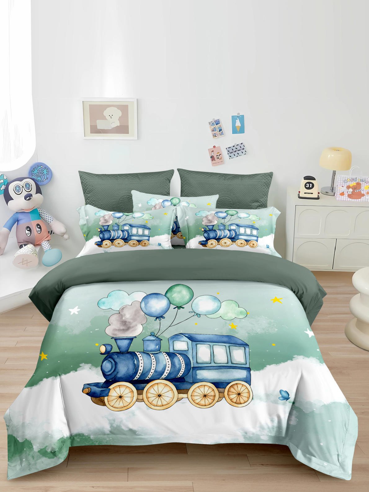 מצעים לילדים / נוער דגם רכבת קסומה – תמונה 2